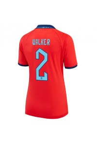 Fotbalové Dres Anglie Kyle Walker #2 Dámské Venkovní Oblečení MS 2022 Krátký Rukáv